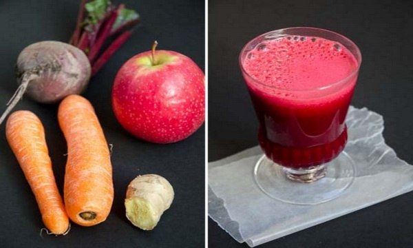 Ce se întâmplă atunci când amestecați  suc de sfeclă, morcovi și mere: un pahar de suc care distruge toate bolile
