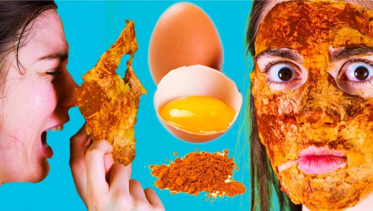 Masca faciala cu turmeric si ou pentru puncte negre